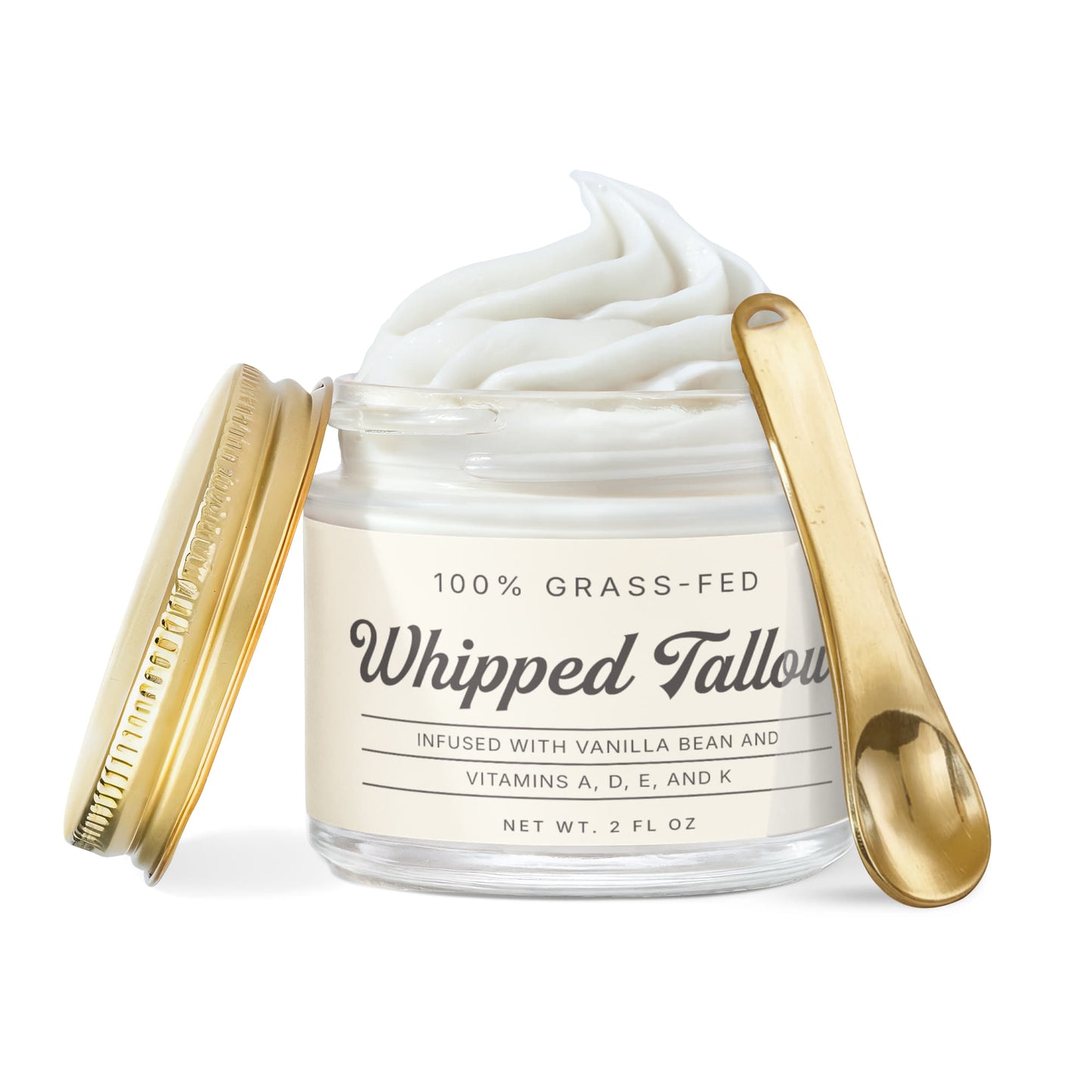 Whipped Grass-Fed Tallow Balm with Vanilla Bean