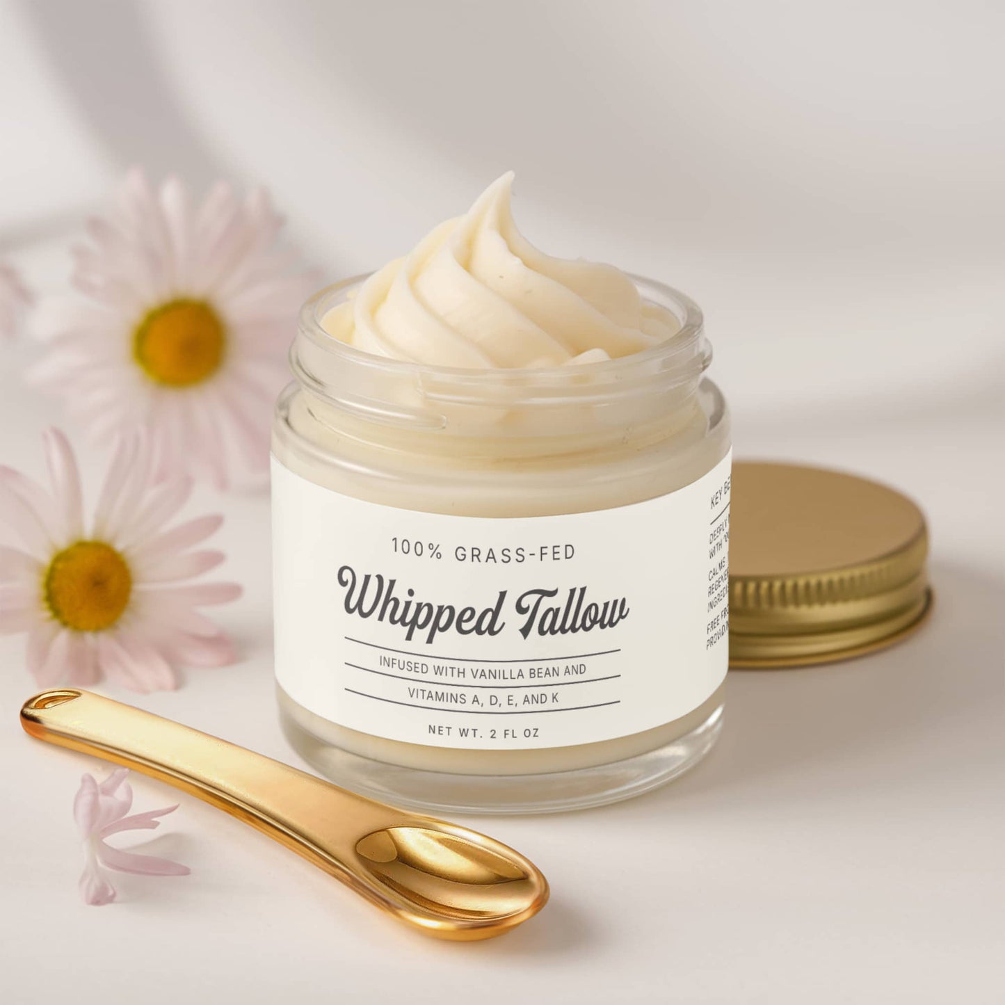 Whipped Grass-Fed Tallow Balm with Vanilla Bean