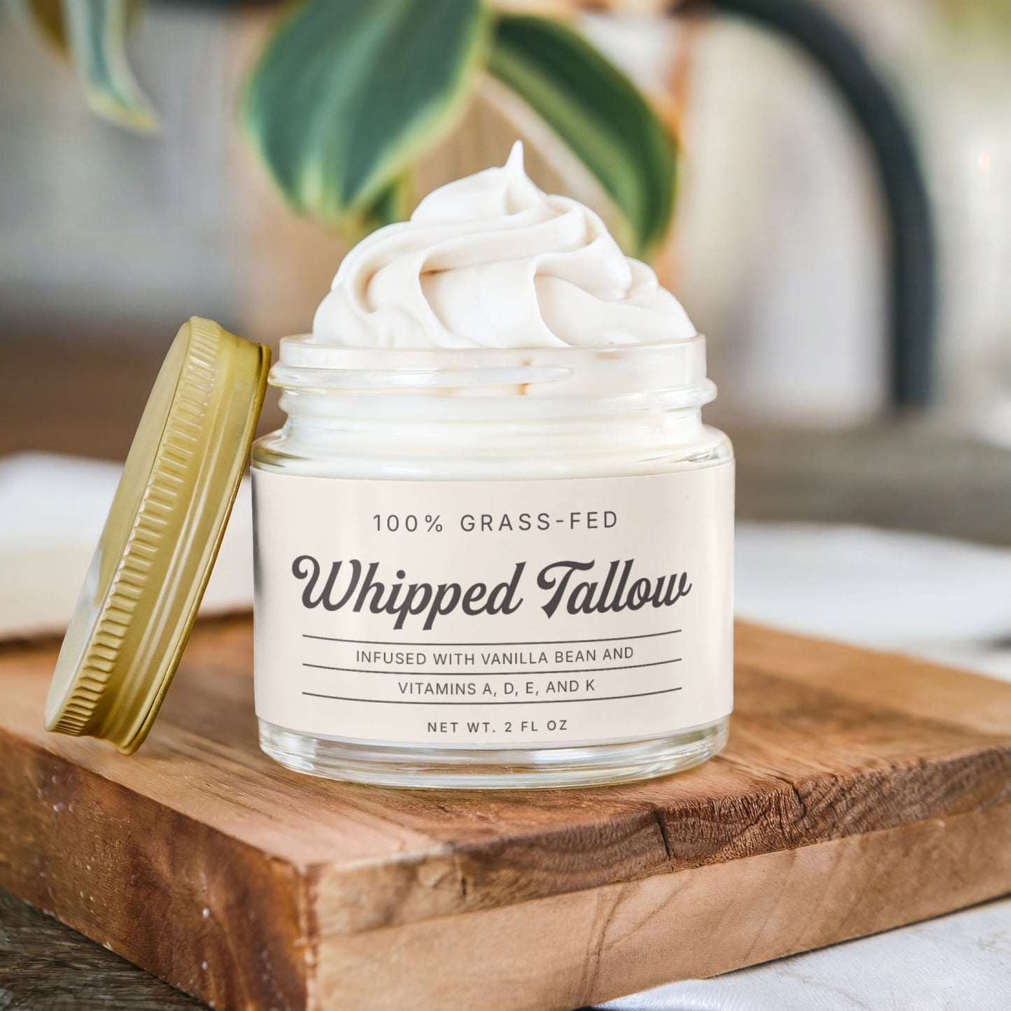 Whipped Grass-Fed Tallow Balm with Vanilla Bean