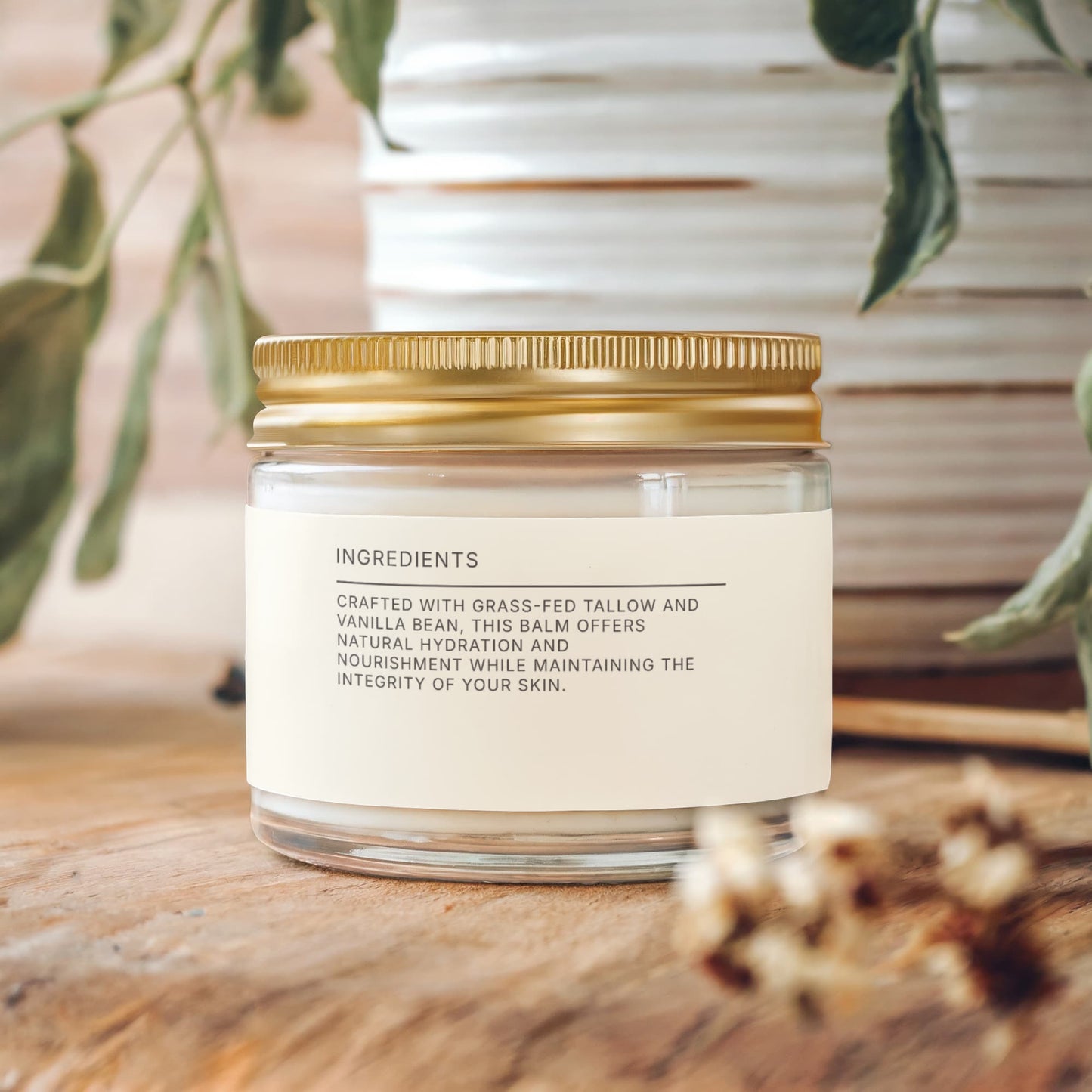 Whipped Grass-Fed Tallow Balm with Vanilla Bean